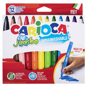 {{photo.Alt || photo.Description || 'Фломастеры утолщенные CARIOCA "Jumbo", 12 цветов, суперсмываемые, вентилируемый колпачок, картонная упаковка, 40569'}}
