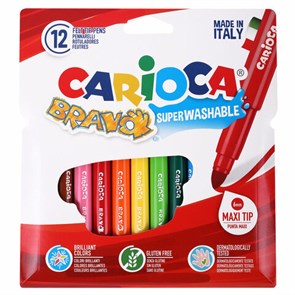 {{photo.Alt || photo.Description || 'Фломастеры утолщенные CARIOCA (Италия) "Bravo", 12 цветов, суперсмываемые, 42755'}}