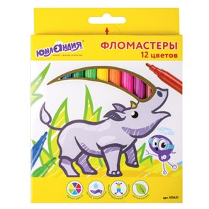 {{photo.Alt || photo.Description || 'Фломастеры ЮНЛАНДИЯ 12 цветов, "ЭКЗОТИКА", вентилируемый колпачок, картон, 151421'}}