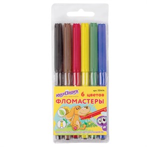{{photo.Alt || photo.Description || 'Фломастеры ЮНЛАНДИЯ 6 цветов, "УРОКИ РИСОВАНИЯ", вентилируемый колпачок, ПВХ, 151414'}}