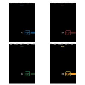 {{photo.Alt || photo.Description || 'Блокнот БОЛЬШОЙ ФОРМАТ А4 198х297 мм, 80 л., гребень, жесткая подложка, клетка, BRAUBERG, "Dark", 114355'}}