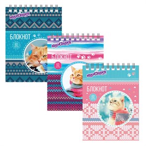 {{photo.Alt || photo.Description || 'Блокнот МАЛЫЙ ФОРМАТ А6 108х146 мм, 60 л., гребень, картон, клетка, ЮНЛАНДИЯ, "Котики", 129831'}}