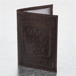 {{photo.Alt || photo.Description || 'Обложка для паспорта натуральная кожа гладкая, "Герб", вертикальная, коньяк, BRAUBERG, 237190'}}