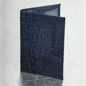 {{photo.Alt || photo.Description || 'Обложка для паспорта натуральная кожа кайман, "PASSPORT", темно-синяя, BRAUBERG, 237196'}}