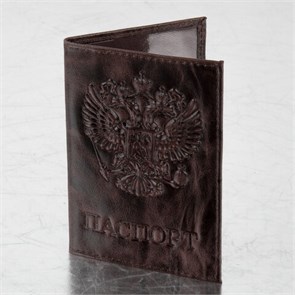 {{photo.Alt || photo.Description || 'Обложка для паспорта натуральная кожа пулап, 3D герб + тиснение "ПАСПОРТ", темно-коричневая, BRAUBERG, 238194'}}