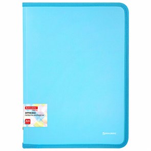 {{photo.Alt || photo.Description || 'Папка объемная на молнии пластиковая BRAUBERG PASTEL, А4, 330х240 мм, 600 мкм, цвет аквамарин, 271970'}}