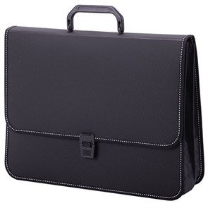 {{photo.Alt || photo.Description || 'Папка-портфель пластиковая BRAUBERG "КОНСУЛ" А4 (370х280х120 мм), 2 отделения, фактура "бисер", черная, 223079'}}