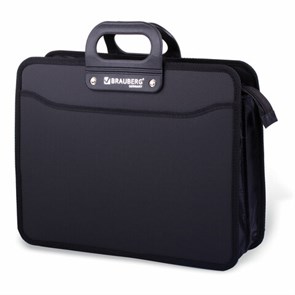 {{photo.Alt || photo.Description || 'Папка-портфель пластиковая BRAUBERG "ПРЕМЬЕР" А4 (390х315х120 мм) 3 отделения, фактура "бисер", черная, 223082'}}