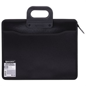 {{photo.Alt || photo.Description || 'Папка-портфель пластиковая BRAUBERG А4+ (390х320х120 мм), 4 отделения, фактура под дерево, черная, 221391'}}