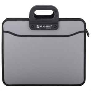 {{photo.Alt || photo.Description || 'Папка-портфель пластиковая BRAUBERG ПРЕМЬЕР А4 (390х315х120 мм), 3 отделения, фактура "бисер", серая, 223083'}}