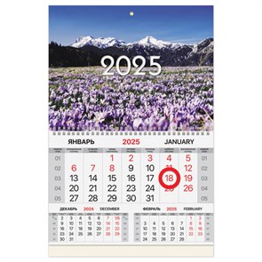 {{photo.Alt || photo.Description || 'Календарь квартальный на 2025 г., 1 блок, 1 гребень, магнитный курсор, мелованная бумага, BRAUBERG, "Горы", 116087'}}