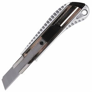 {{photo.Alt || photo.Description || 'Нож канцелярский 18 мм BRAUBERG "Metallic", металлический корпус (рифленый), автофиксатор, блистер, 235401'}}