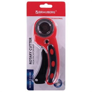 {{photo.Alt || photo.Description || 'Нож раскройный роликовый 45 мм BRAUBERG PROFESSIONAL, круглое лезвие, резиновые вставки, 238087'}}