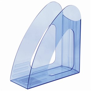 {{photo.Alt || photo.Description || 'Лоток вертикальный для бумаг BRAUBERG "Delta", 240х90х240 мм, тонированный синий, 237245'}}