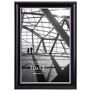 {{photo.Alt || photo.Description || 'Рамка 10х15 см небьющаяся, багет 14,6 мм, пластик, BRAUBERG "Original Line", черная/серебро, 391233'}}
