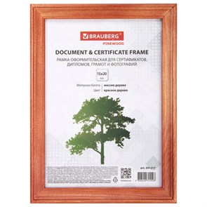 {{photo.Alt || photo.Description || 'Рамка 15х20 см, дерево, багет 18 мм, BRAUBERG "Pinewood", красное дерево, стекло, подставка, 391217'}}