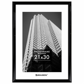 {{photo.Alt || photo.Description || 'Рамка 21х30 см небьющаяся, багет 14 мм, пластик, BRAUBERG "Original", черная, 391229'}}