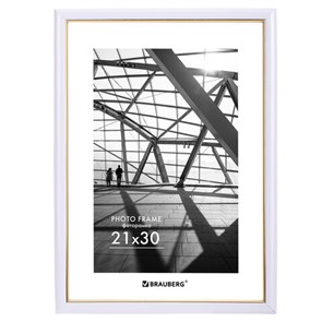 {{photo.Alt || photo.Description || 'Рамка 21х30 см небьющаяся, багет 14,6 мм, пластик, BRAUBERG "Original Line", белая/золото, 391236'}}