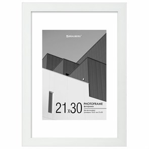 {{photo.Alt || photo.Description || 'Рамка 21х30 см с паспарту 15х21 см небьющаяся, багет 20 мм пластик, BRAUBERG "New Age", белая, 391276'}}