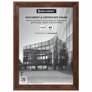{{photo.Alt || photo.Description || 'Рамка 21х30 см, дерево, багет 20 мм, BRAUBERG "Business", махагон, акриловый экран, 391293'}}