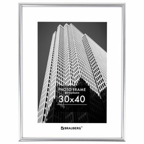 {{photo.Alt || photo.Description || 'Рамка 30х40 см небьющаяся, багет 12 мм, пластик, BRAUBERG "Original", серебристая, 391232'}}