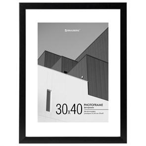 {{photo.Alt || photo.Description || 'Рамка 30х40 см с паспарту 21х30 см небьющаяся, багет 20 мм, пластик, BRAUBERG "New Age", черная, 391277'}}