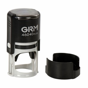 {{photo.Alt || photo.Description || 'Оснастка для печатей, оттиск D=40 мм, синий, GRM 46040, корпус черный, крышка, подушка, 120900004'}}
