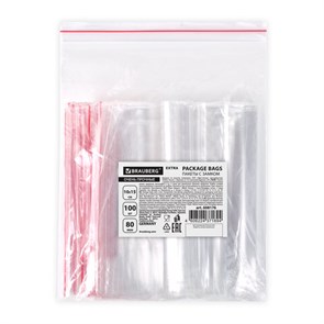 {{photo.Alt || photo.Description || 'Пакеты ZIP LOCK "зиплок" ОЧЕНЬ ПРОЧНЫЕ, комплект 100 шт., 100х150 мм, ПВД 80 мкм, BRAUBERG EXTRA, 608176'}}