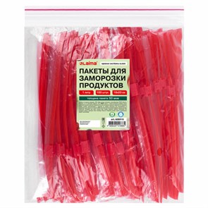 {{photo.Alt || photo.Description || 'Пакеты для заморозки продуктов, 1 л, КОМПЛЕКТ 100 шт., с замком-застежкой (слайдер), LAIMA'}}