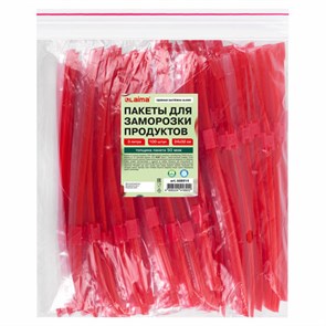 {{photo.Alt || photo.Description || 'Пакеты для заморозки продуктов, 3 л, КОМПЛЕКТ 100 шт., с замком-застежкой (слайдер), LAIMA'}}