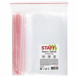{{photo.Alt || photo.Description || 'Пакеты с замком ZIP-LOCK "зиплок", комплект 100 шт., 200х250 мм, ПВД, толщина 35 мкм, STAFF, 608167'}}