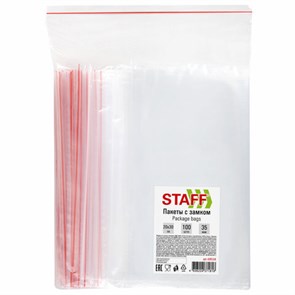 {{photo.Alt || photo.Description || 'Пакеты с замком ZIP-LOCK "зиплок", комплект 100 шт., 200х300 мм, ПВД, толщина 35 мкм, STAFF, 608168'}}