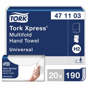 {{photo.Alt || photo.Description || 'Полотенца бумажные (1 пачка 190 листов) TORK (H2) Universal, 2-слойные, цвет натуральный.,23,4х21,3, Z-сложение, 471103'}}