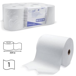 {{photo.Alt || photo.Description || 'Полотенца бумажные рулонные KIMBERLY-CLARK Scott, КОМПЛЕКТ 6 шт., 304 м, белые, артикул 6667'}}