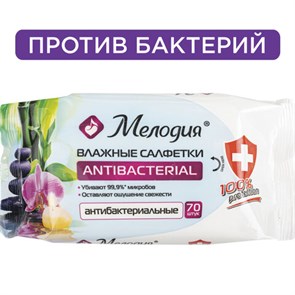 {{photo.Alt || photo.Description || 'Салфетки влажные 70 шт., АНТИБАКТЕРИАЛЬНЫЕ, МЕЛОДИЯ, 129897'}}