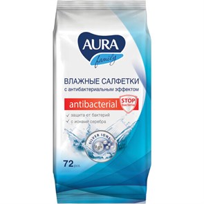 {{photo.Alt || photo.Description || 'Салфетки влажные, 72 шт., AURA "Family", антибактериальные, для всей семьи, 26065, 7044'}}