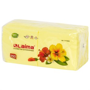 {{photo.Alt || photo.Description || 'Салфетки бумажные 250 штук, 24х24 см, LAIMA, желтые, 100% целлюлоза, 111948'}}