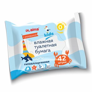 {{photo.Alt || photo.Description || 'Бумага туалетная влажная детская 42 шт., БИОРАЗЛАГАЕМАЯ, смываемая, LAIMA Kids, 115223'}}
