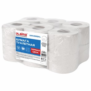 {{photo.Alt || photo.Description || 'Бумага туалетная "Первая Цена" LAIMA UNIVERSAL (Система T2) 1-слойная 12 рулонов по 130 метров, серая, 112501, 112501 (МП-48)'}}