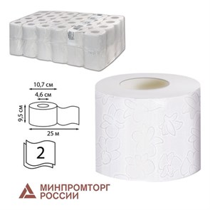 Бумага туалетная 25 м, VEIRO Professional (Система T4), КОМПЛЕКТ 48 шт., Comfort, 2-слойная, T207 127089