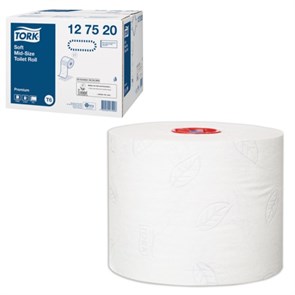 Бумага туалетная 90 м, TORK (Система Т6), комплект 27 шт., Premium, 2-слойная, белая, 127520 127837