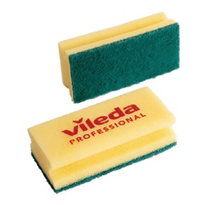 {{photo.Alt || photo.Description || 'Губки VILEDA "Виледа", комплект 10 шт., для любых поверхностей, желтые, зеленый абразив, 7х15 см, 101397'}}