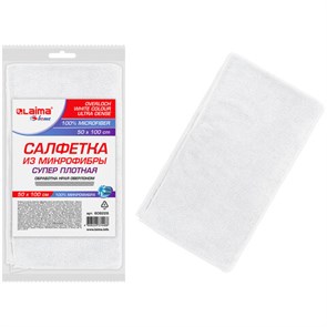 {{photo.Alt || photo.Description || 'Салфетка из МИКРОФИБРЫ 50х100 см, WHITE ULTRA DENSE OVERLOCK, белая, 280 г/м2, LAIMA HOME, 608226'}}