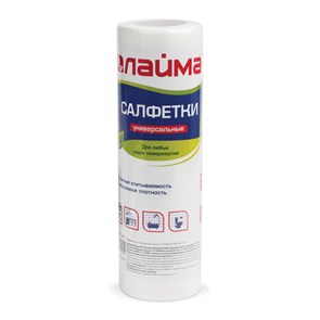 {{photo.Alt || photo.Description || 'Салфетки универсальные в рулоне 30 шт., 25х30 см, вискоза (спанлейс), 45 г/м2, LAIMA, 601565'}}