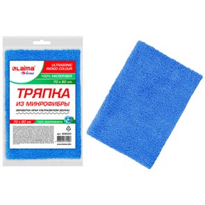 {{photo.Alt || photo.Description || 'Тряпка для мытья пола из микрофибры 70х80 см "ULTRASONIC INDIGO COLOUR", синяя, 220 г/м2, LAIMA HOME, 608220'}}