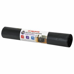 {{photo.Alt || photo.Description || 'Мешки для мусора 120 л, черные, в рулоне 10 шт., особо прочные, ПВД 40 мкм, 70х110 см, LAIMA, 605341'}}