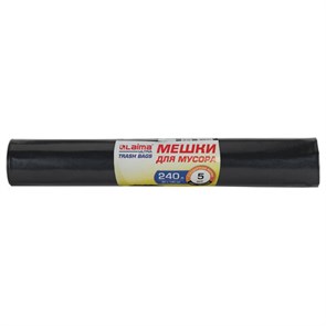 {{photo.Alt || photo.Description || 'Мешки для мусора LAIMA "ULTRA", 240 л, черные, рулон 5 шт., сверхпрочные, ПСД, 120 мкм, 90х140 см, 607698'}}