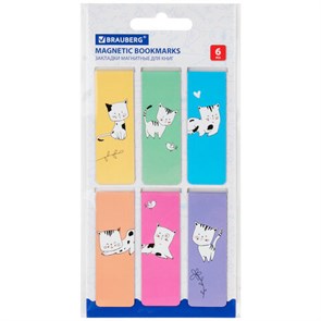 {{photo.Alt || photo.Description || 'Закладки для книг МАГНИТНЫЕ, "CATS", набор 6 шт., 60x20 мм, BRAUBERG, 113159'}}
