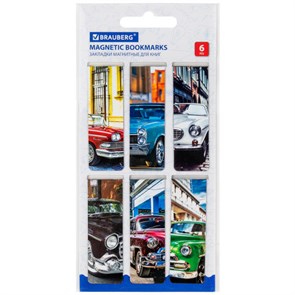 {{photo.Alt || photo.Description || 'Закладки для книг МАГНИТНЫЕ, "RETRO CARS", набор 6 шт., 60x20 мм, BRAUBERG, 113158'}}