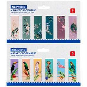 {{photo.Alt || photo.Description || 'Закладки для книг МАГНИТНЫЕ, "TROPICS", набор 12 шт., 60x20 мм, BRAUBERG, 113172'}}